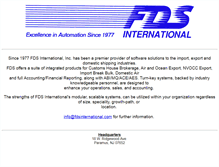 Tablet Screenshot of fdsinternational.com